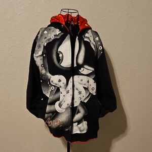 Vintage Lot29 Looney tunes Marvin the Martian zip sweatshirt hoodie.